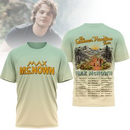 Max McNown Summer Vacation Tour 3D Shirt for Concert Nights