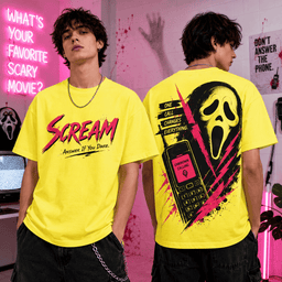 Scream Neon Yellow 3D Shirt for Horror Movie Enthusiasts