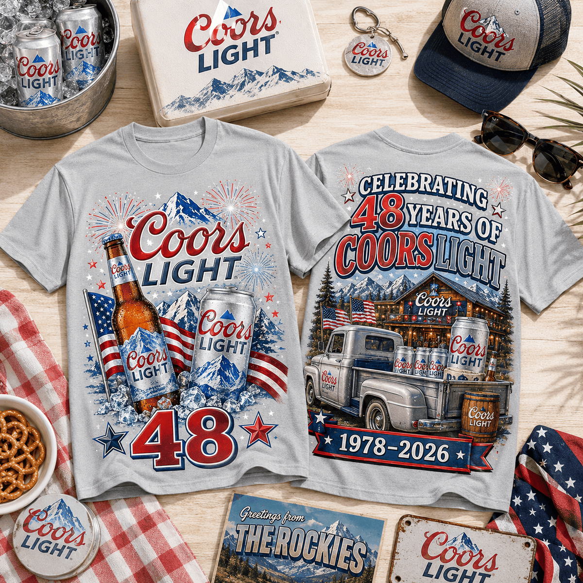 Coors Light 48th Anniversary 3D Shirt for Celebratory Fans