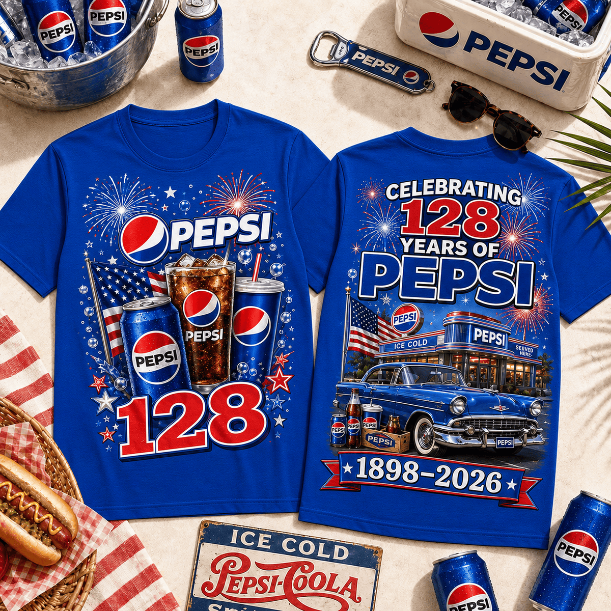 Pepsi 128th Anniversary 3D Shirt for True Fans
