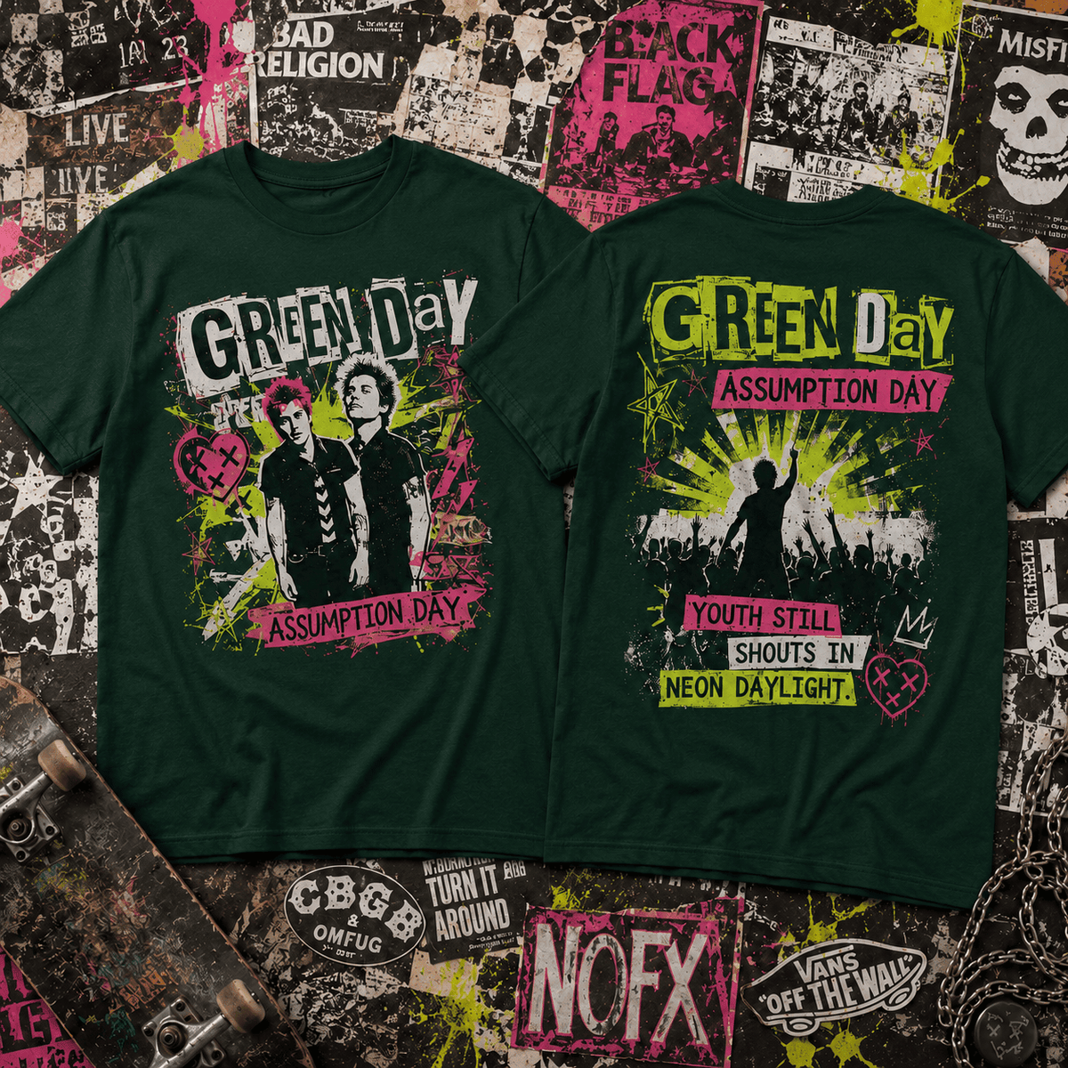Green Day Assumption Day 3D Shirt for Punk Rock Enthusiasts