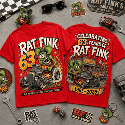 Rat Fink 63rd Anniversary 3D Shirt for Kustom Kulture Fans
