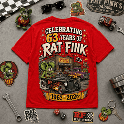 Rat Fink 63rd Anniversary 3D Shirt for Kustom Kulture Fans