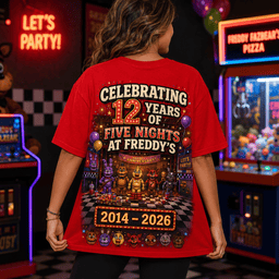 Five Nights at Freddy's 12th Anniversary 3D Shirt for True Fans