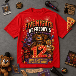 Five Nights at Freddy's 12th Anniversary 3D Shirt for True Fans