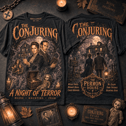 The Conjuring Perron House Moonlit Manor 3D Shirt for Horror Fans Who Love Classic Hauntings