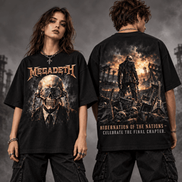 Megadeth Generations of the States 3D Shirt for Metal Fans Celebrating the Final Chapter NDN Worn Shirt Mockup