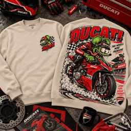 Ducati Rat Fink Red Superbike Racing 3D Shirt for Speed Lovers NTH1 - Sweatshirt Cream