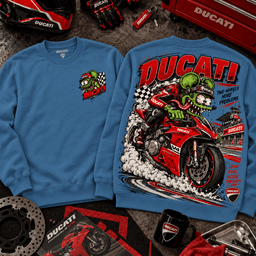 Ducati Rat Fink Red Superbike Racing 3D Shirt for Speed Lovers NTH1 - Sweatshirt Denim Blue