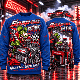 Snap On Rat Fink Hot Rod Racing Garage Wrench Fast Break Limits 3D Shirt NHH - Sweatshirt Cobalt Blue