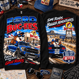 Buc-ee's Ford Blue Truck Road Trip 3D Shirt for Adventure Fans NTH1 - Sweatshirt Black