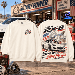 Mazda RX-8 x Tom&Jerry Spin Wild Stay Playful 3D Shirt PTH - Sweatshirt Cream