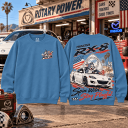 Mazda RX-8 x Tom&Jerry Spin Wild Stay Playful 3D Shirt PTH - Sweatshirt Denim Blue