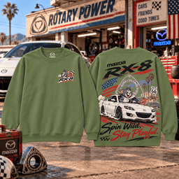 Mazda RX-8 x Tom&Jerry Spin Wild Stay Playful 3D Shirt PTH - Sweatshirt Moss Green