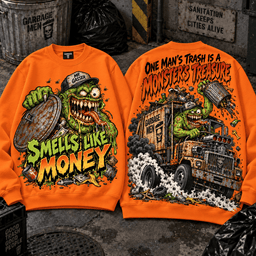 Mr Gasser Garbage Men Monster 3D Shirt For Sanitation Workers NNK - Sweatshirt Cream