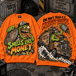 Mr Gasser Garbage Men Monster 3D Shirt For Sanitation Workers NNK - Sweatshirt Orange