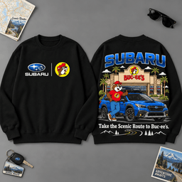 Buc-ee's Subaru Scenic Route Road Trip 3D T-Shirt For Adventure Car Fans NDN - Sweatshirt Black