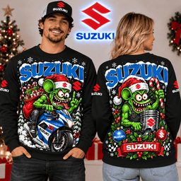 Suzuki Christmas Racing Motorcycle 3D Shirt NTH1 - Sweatshirt Black
