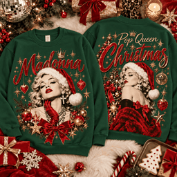 Madonna Pop Queen Christmas 3D Shirt NTH1 - Sweatshirt Forest Green