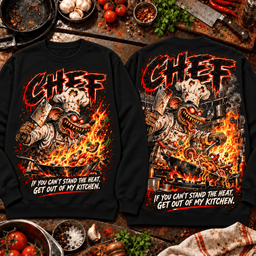 Chef Rat Fink Can’t Stand The Heat 3D Shirt For Chef Lovers NNK - Sweatshirt Cream
