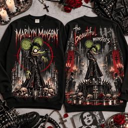 Marilyn Manson Rat Fink Beautiful Monsters – Gothic Rock 3D Shirt Fans NNK - Sweatshirt Black