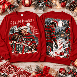 A Nightmare On Elm Street Freddy Krueger Twisted Christmas 3D Shirt For Horror Lovers NNK - Sweatshirt White