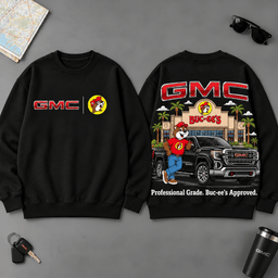Buc-ee's GMC Professional Grade Road Trip 3D T-Shirt For Truck Enthusiasts NDN - Sweatshirt Black