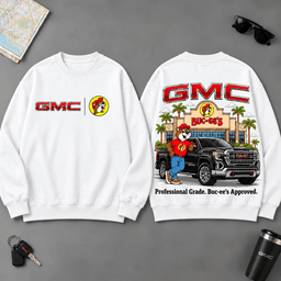 Buc-ee's GMC Professional Grade Road Trip 3D T-Shirt For Truck Enthusiasts NDN - Sweatshirt White