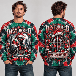 Disturbed Christmas Monster Artwork 3D Shirt for Dark Rock Holiday Fans NTH1 - Sweatshirt Multicolor
