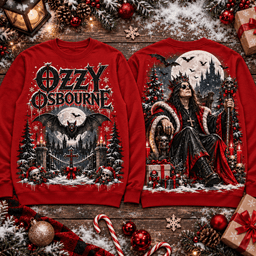 Ozzy Osbourne Holiday Rock T-Shirt NTH1 - Sweatshirt Red