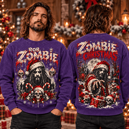 Rob Zombie Zombie Christmas 3D Shirt NTH1 - Sweatshirt Royal Purple