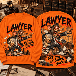 Lawyer Rat Fink See You In Court 3D Shirt For Lawyer Lovers NNK - Sweatshirt Orange