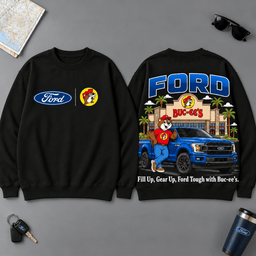 Buc-ee's Ford Built Tough Good Vibes Road Trip 3D T-Shirt For Truck Fans NDN - Sweatshirt Black