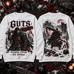 Guts Berserk Dark Fantasy Christmas 3D Shirt For Anime Lovers NNK - Sweatshirt Black