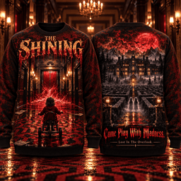 The Shining Overlook Hotel Danny Tricycle Grady Twins Blood Elevator Maze Horror 3D Shirt NHH - Sweatshirt Black
