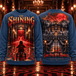 The Shining Overlook Hotel Danny Tricycle Grady Twins Blood Elevator Maze Horror 3D Shirt NHH - Sweatshirt Denim Blue