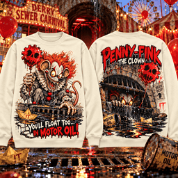 IT X Rat Fink Penny Fink Sewer Carnival 3D Shirt For Pennywise And Horror Lovers NNK - Sweatshirt Black