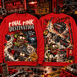 Final Destination Final Fink Rat Fink Deadly Highway 3D Shirt for Horror Thriller Lovers NNK - Sweatshirt Cream