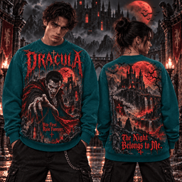 Dracula Lord Of The Midnight Castle 3D Shirt NHH - Sweatshirt Deep Teal