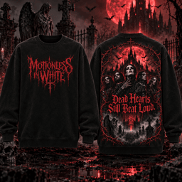 Motionless In White Red Gothic Portrait 3D Shirt For Fans Of Dark Stage Atmosphere NDN - Sweatshirt Black