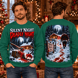 Silent Night Deadly Night Horror T-Shirt NTH1 - Sweatshirt Evergreen