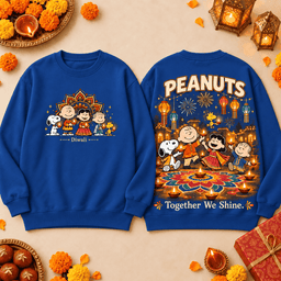 Peanuts Together We Shine 3D Shirt for Friends Celebrating Every Bright Moment Side by Side NDN - Sweatshirt Cobalt Blue