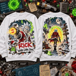 Rick Sanchez Multiverse Christmas 3D Shirt For Rick And Morty Lovers NNK - Sweatshirt White