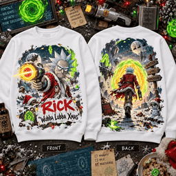 Rick Sanchez Multiverse Christmas 3D Shirt For Rick And Morty Lovers NNK - Sweatshirt Black
