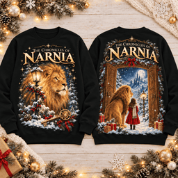 Chronicles of Narnia Winter Lion Fantasy Adventure 3D Shirt for Movie Fans NTH1 - Sweatshirt Black