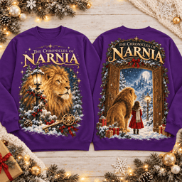 Chronicles of Narnia Winter Lion Fantasy Adventure 3D Shirt for Movie Fans NTH1 - Sweatshirt Royal Purple