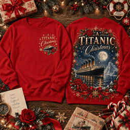 Titanic Ocean Liner Christmas 3D Shirt for Classic Romance Movie Fans NTH1 - Sweatshirt Red