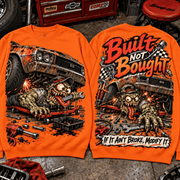 Rat Fink Built Not Bought Garage Monster 3D Shirt For Mechanics And Car Lovers NNK - Sweatshirt Black