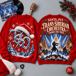 Trans-Siberian Orchestra Wreath and Winter Concert 3D Shirt for Symphonic Rock Holidays NDN - Sweatshirt Black