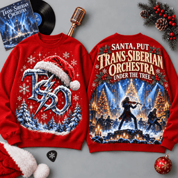 Trans-Siberian Orchestra Wreath and Winter Concert 3D Shirt for Symphonic Rock Holidays NDN - Sweatshirt Green
